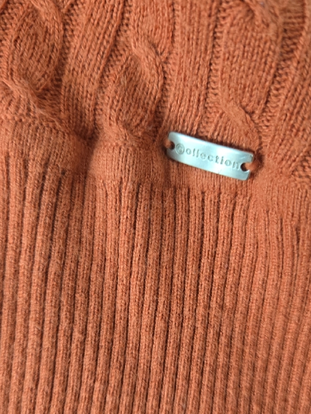 🎁 Last Chance $5 Bucks Esprit Women's Cable Knit Sweater - Burnt Orange - Picture 3 of 5